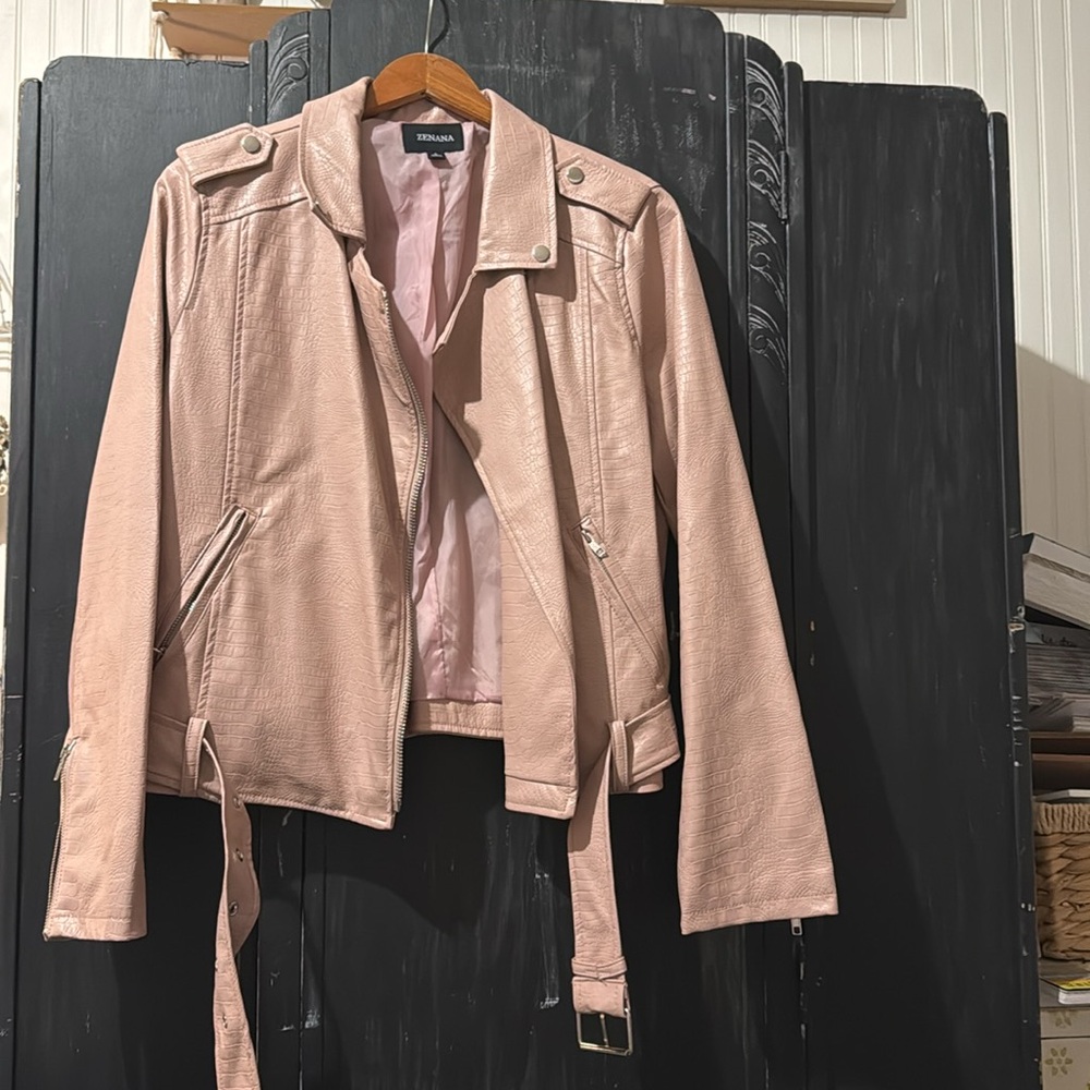 Zenana Faux Leather Moto Jacket - Picture 10 of 11